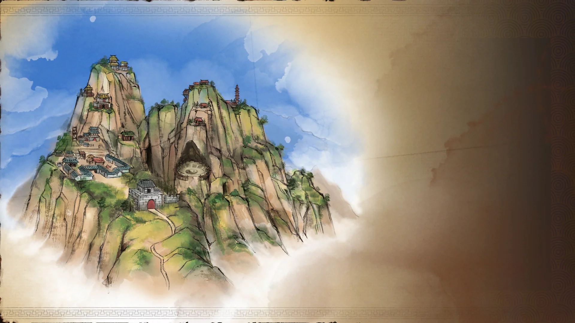 崆峒山全景