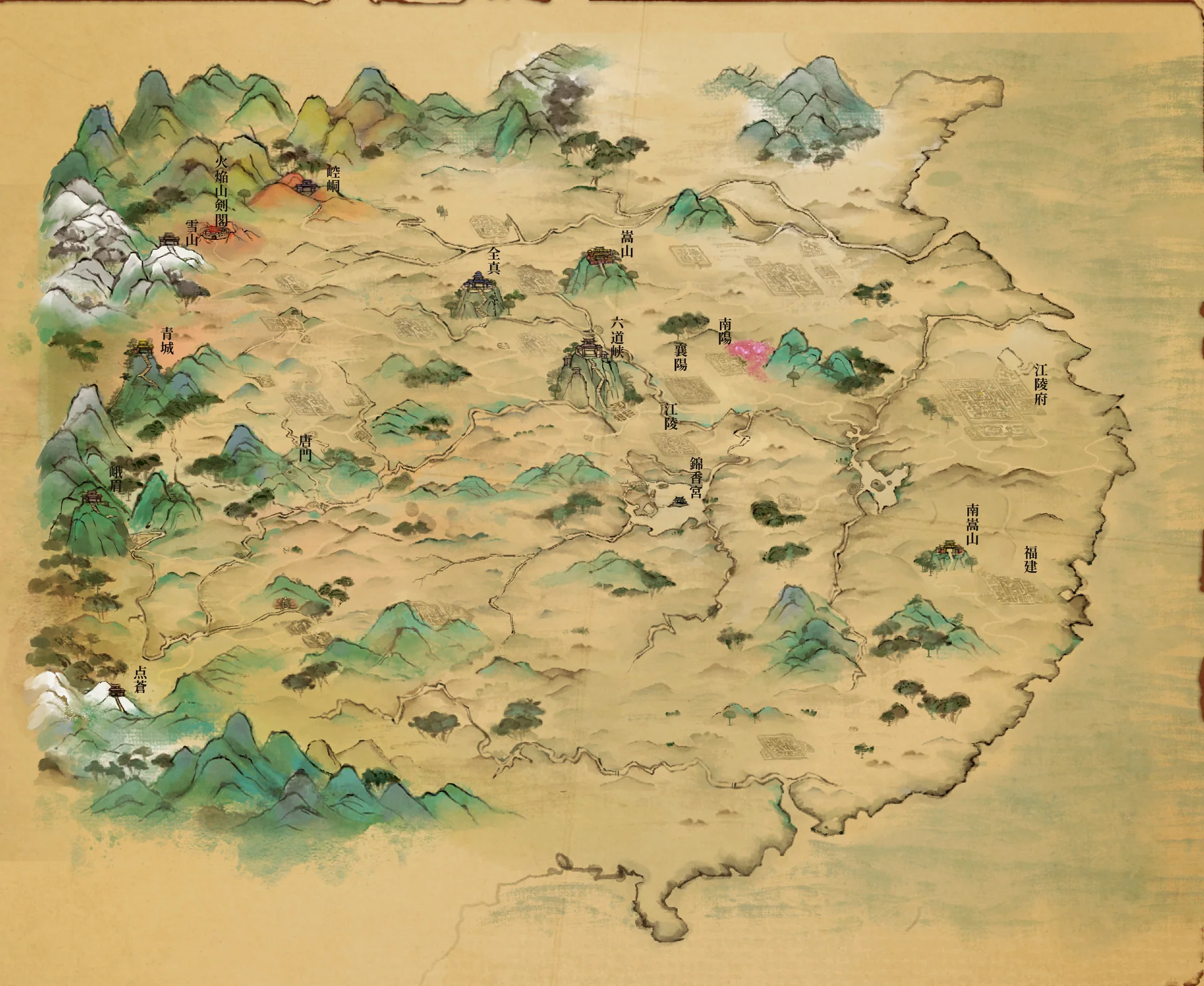ゲーム内の大地図